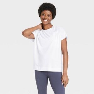 Bundle 2 Women's Active Short Sleeve Top White Tee- All in Motion